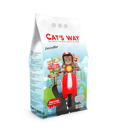 Żwirek bentonitowy CAT'S WAY 10l, bez zapachu, naturalny Żwirek bentonitowy CAT'S WAY 10l, bez zapachu, naturalny