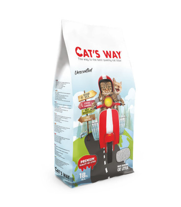 Żwirek bentonitowy CAT'S WAY 18l, bez zapachu, naturalny Żwirek bentonitowy CAT'S WAY 18l, bez zapachu, naturalny